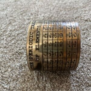 Periodic Table Brass bracelet